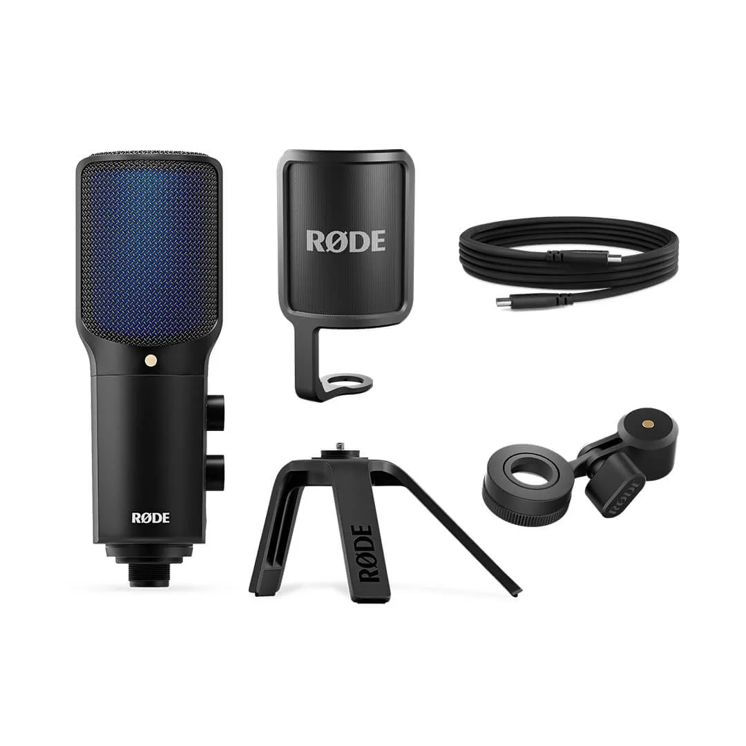 Rode USB   condenser microphone featuring an ultra low noise, high gain Revolution Preamp™