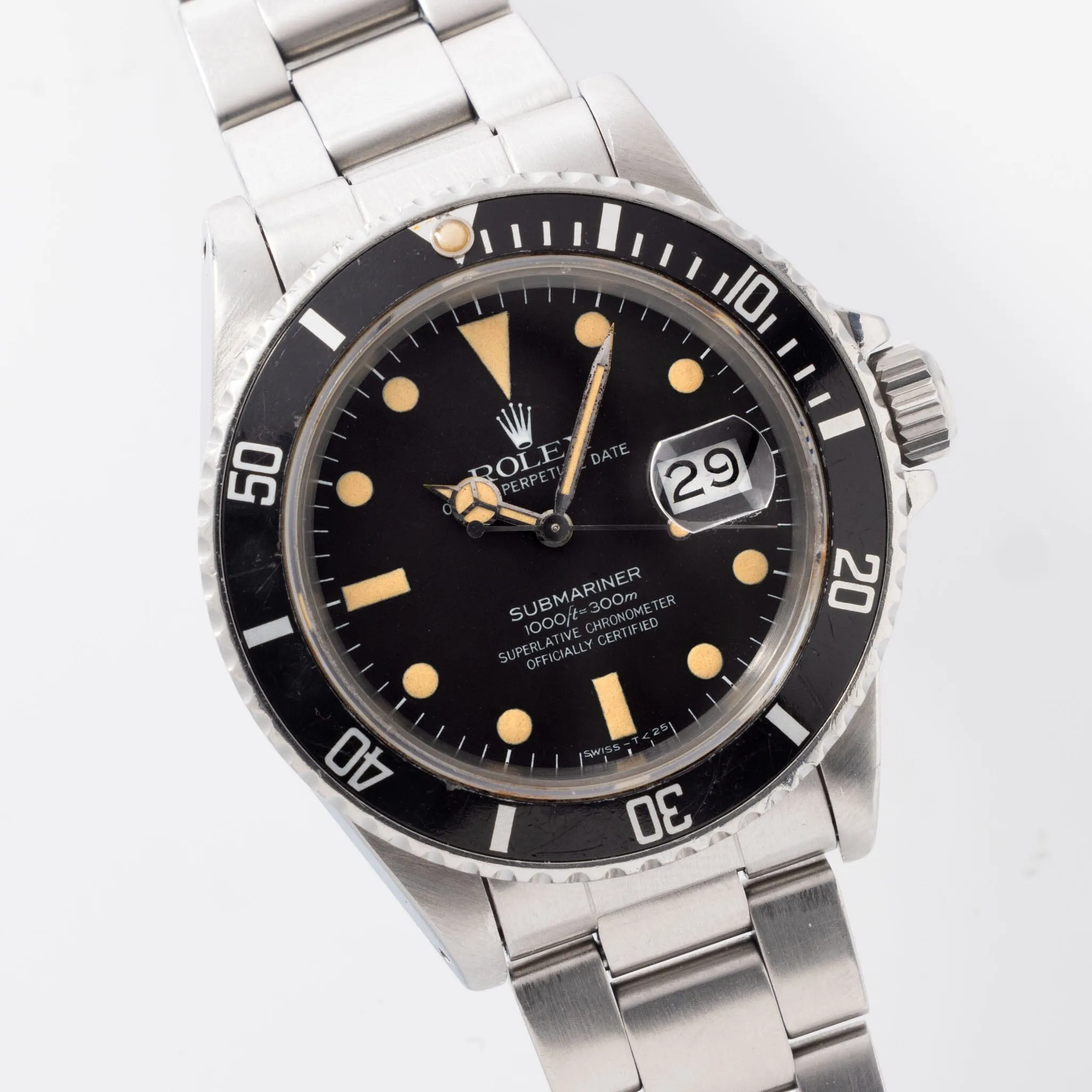 Rolex Submariner Date Matte Dial Rolex Service Papers Ref 16800