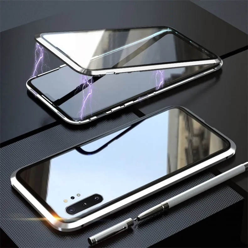 Samsung Note10Pro Mobile Phone Case Double-Sided Magneto Galaxy Note10 Metal All-Inclusive Anti-Fall Protective Cover