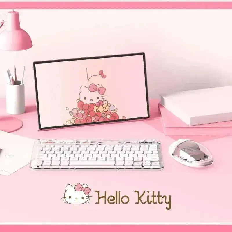 Sanrio Hello Kitty Ambidextrous Mouse and Wireless Keyboard