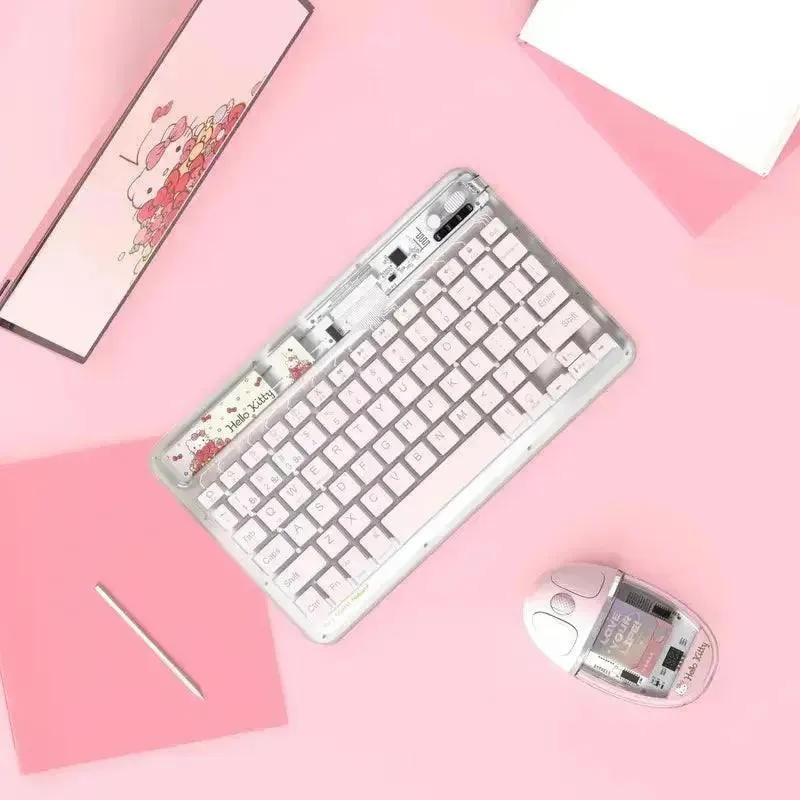 Sanrio Hello Kitty Ambidextrous Mouse and Wireless Keyboard