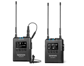 Saramonic UWMIC9S TX9   RX9 Single Transmitter and Receiver Camera Mount UHF Wireless Microphone System with USB Type-C Port, Noise Cancelling and Mono / Stereo Mode Switch for Videography and Broadcasting