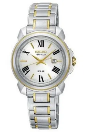 Seiko Premier Solar Power Stainless Steel Ladies Watch SUT346P1