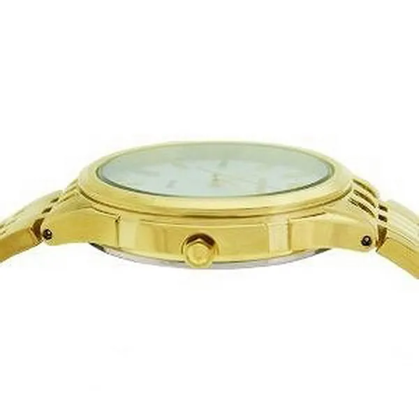 Seiko Solar Power 100m Gold Tone Stainless Steel Men's Watch SNE138P1