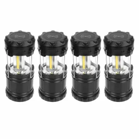 Set of 4 360-Degree Collapsible Camping Lanterns with Power Bank