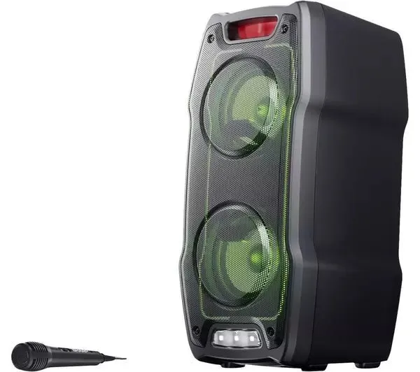 Sharp PS929 180W High Power Portable Party Speaker Hi-Fi System, Flashing Disco Lights & Strobe, TWS, Bluetooth, USB