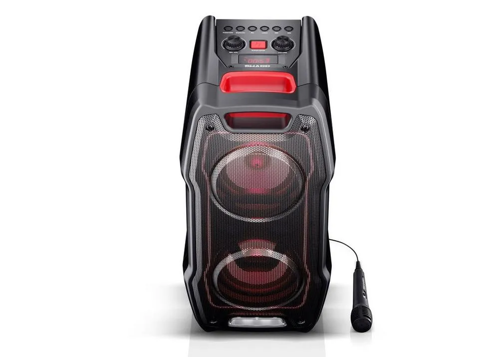 Sharp PS929 180W High Power Portable Party Speaker Hi-Fi System, Flashing Disco Lights & Strobe, TWS, Bluetooth, USB