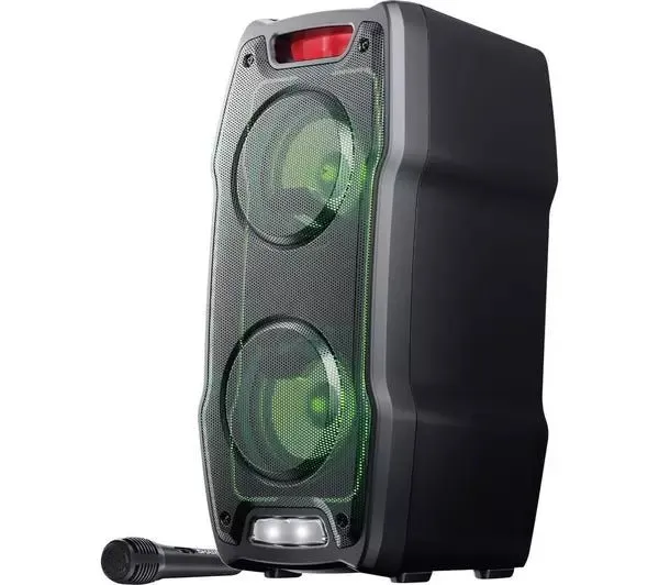 Sharp PS929 180W High Power Portable Party Speaker Hi-Fi System, Flashing Disco Lights & Strobe, TWS, Bluetooth, USB