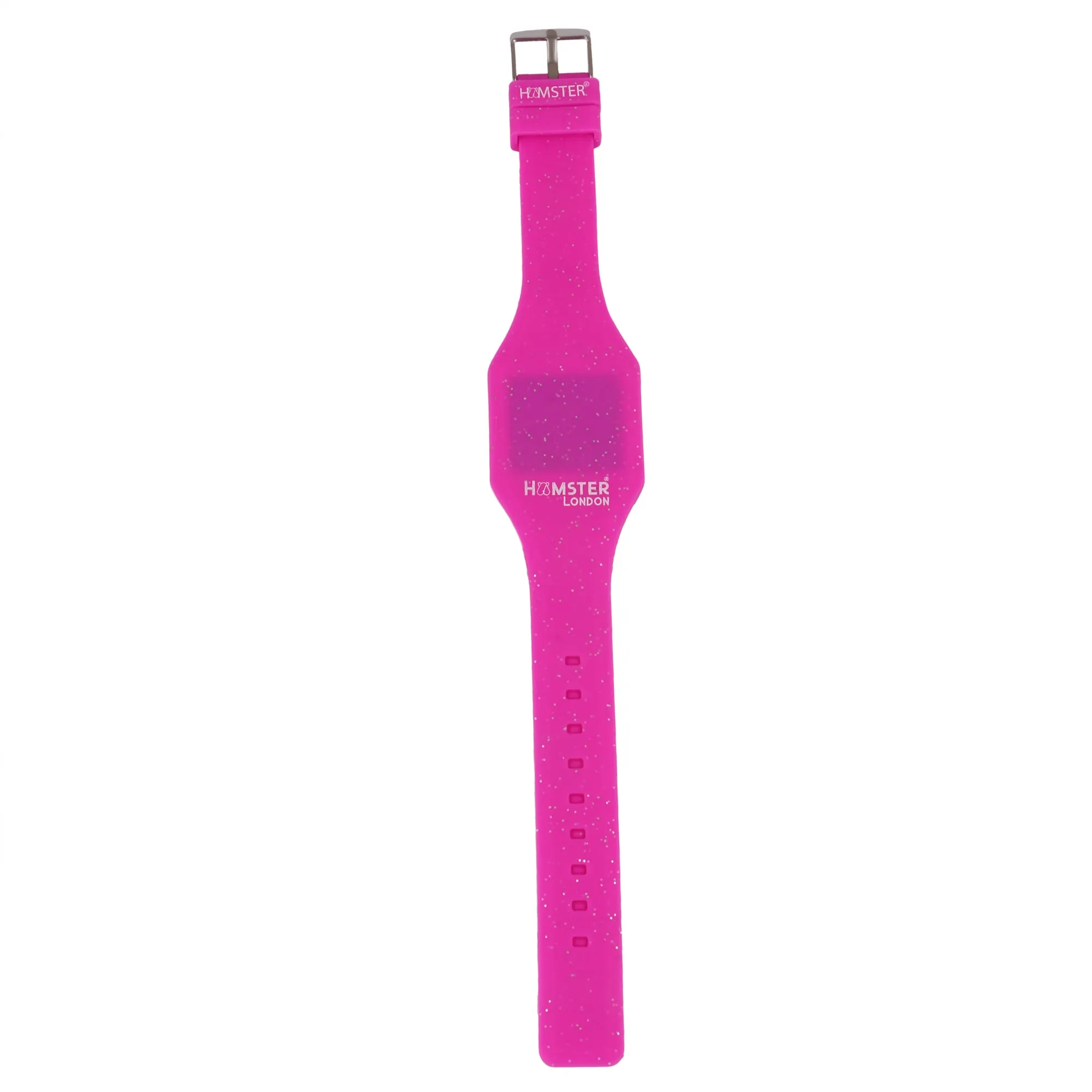 Silicon Glitter Digital LED Band Wrist Watch Pink Glitter