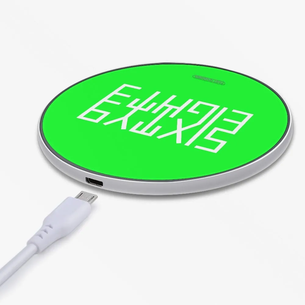 Sixty Eight 93 Logo White Lime Green 10W Wireless Charger