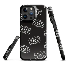 Skeleton Skull Crossbones Pirate Minifigure Brick Head Snap case for iPhone®