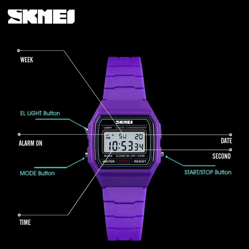 Skmei  Alarm Clock Luminous Digital Watches Relogio Children Watch Kids Watches Sports Style Waterproof Wristwatch 1460