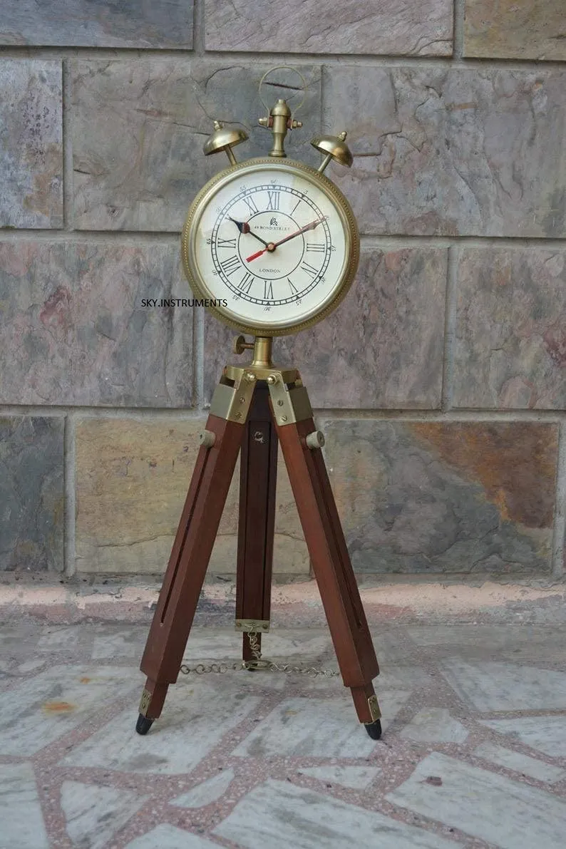 Sky Instruments 46 inch Two Bell Clock On Tripod Adjustable Stand