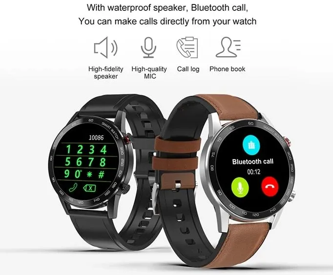 SMAXPLUS RISE™ Men's Smartwatch: Blood/Heart Monitor, Fitness Tracker, Bluetooth Calling