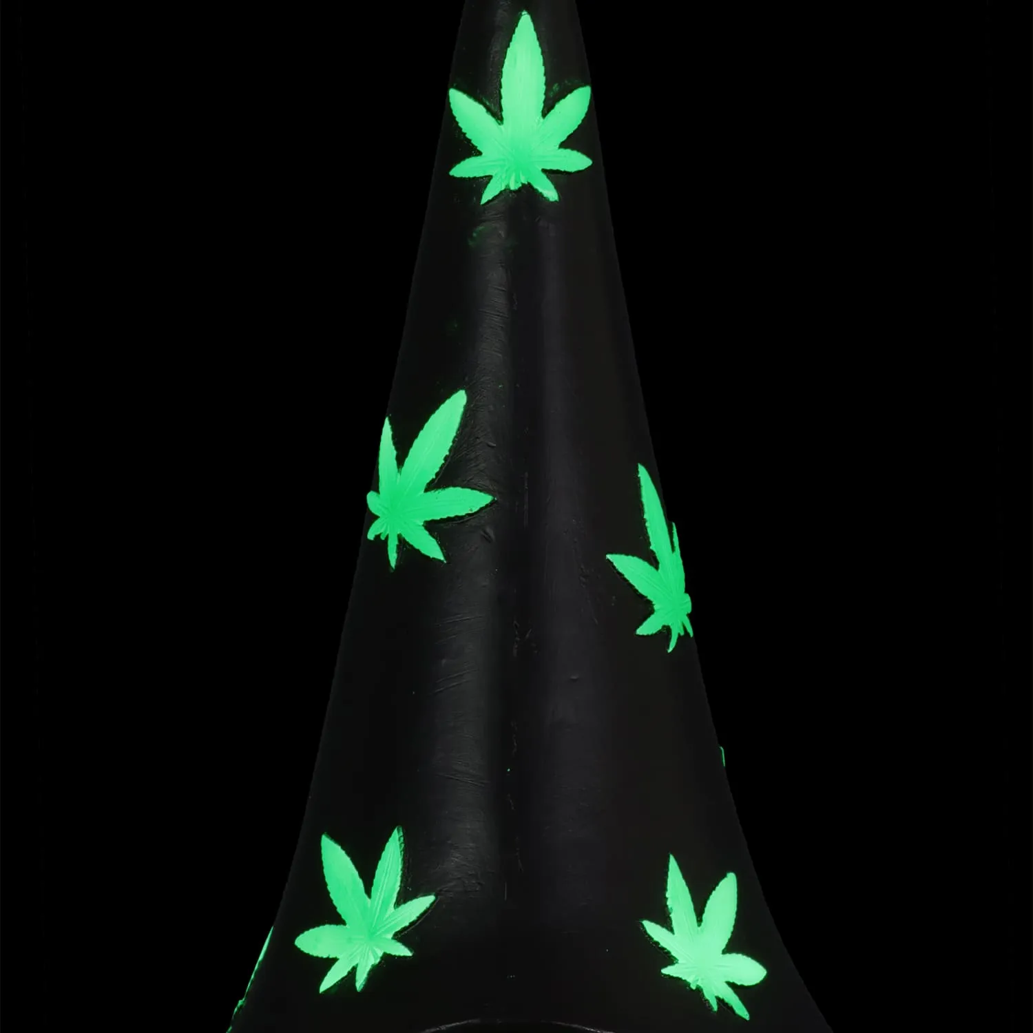 Solar Hand Painted Good Time Marijuana Leaf Hat Garden Gnome Statue, 6 by 12.5 Inches