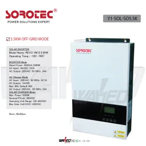 SOLAR INVERTER - OFF GRID - 5.5KW - SOROTEC