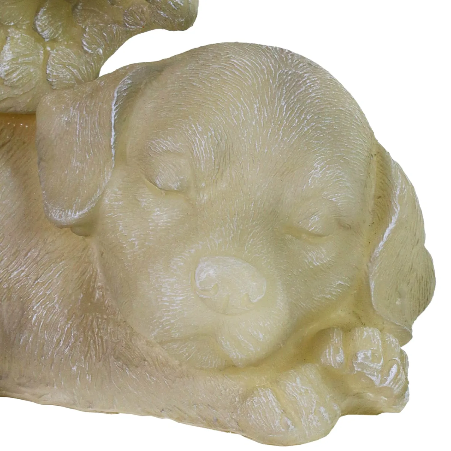 Solar Sleeping Dog Angel Memorial Statue, 12 by 6.5 Inches