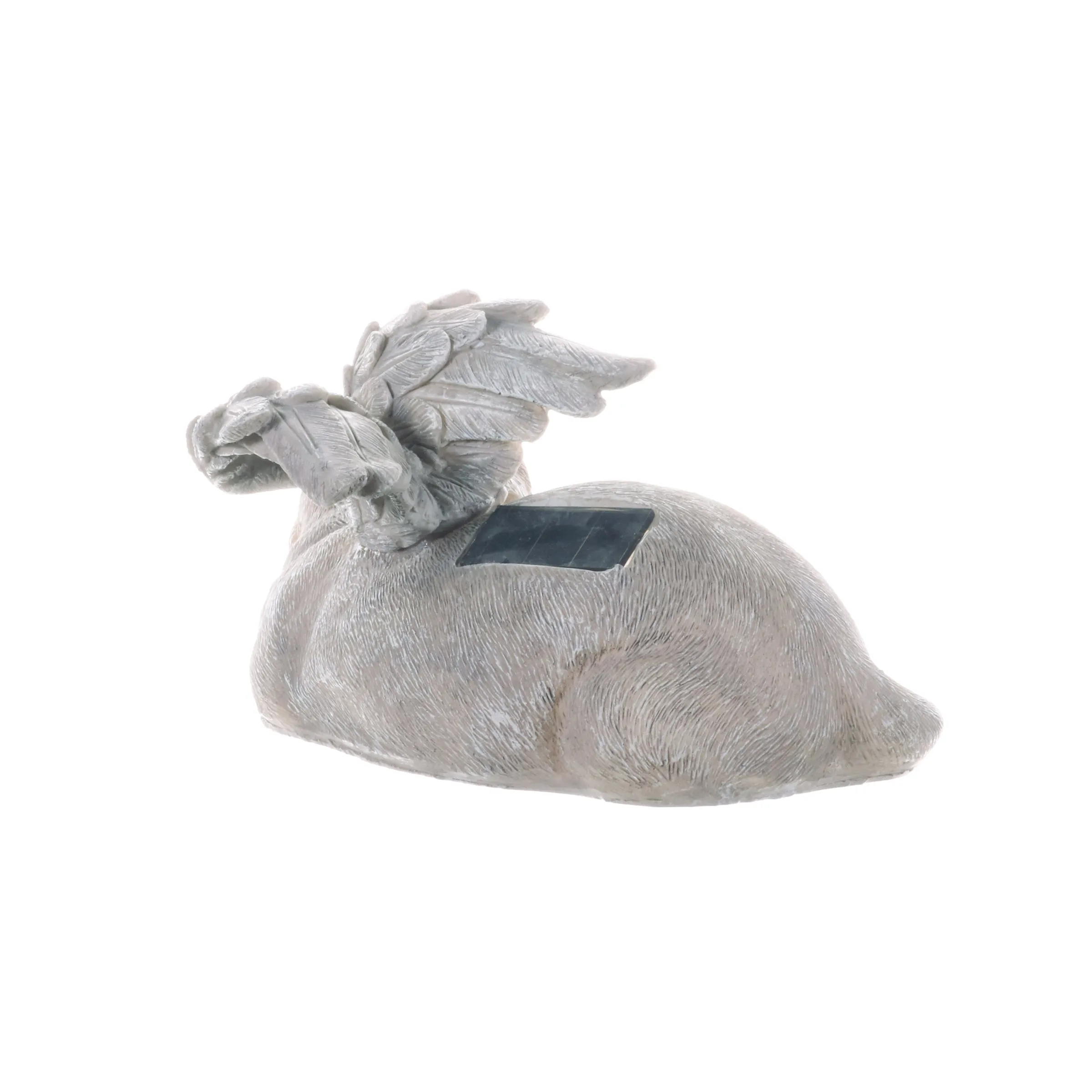 Solar Sleeping Dog Angel Memorial Statue, 12 by 6.5 Inches