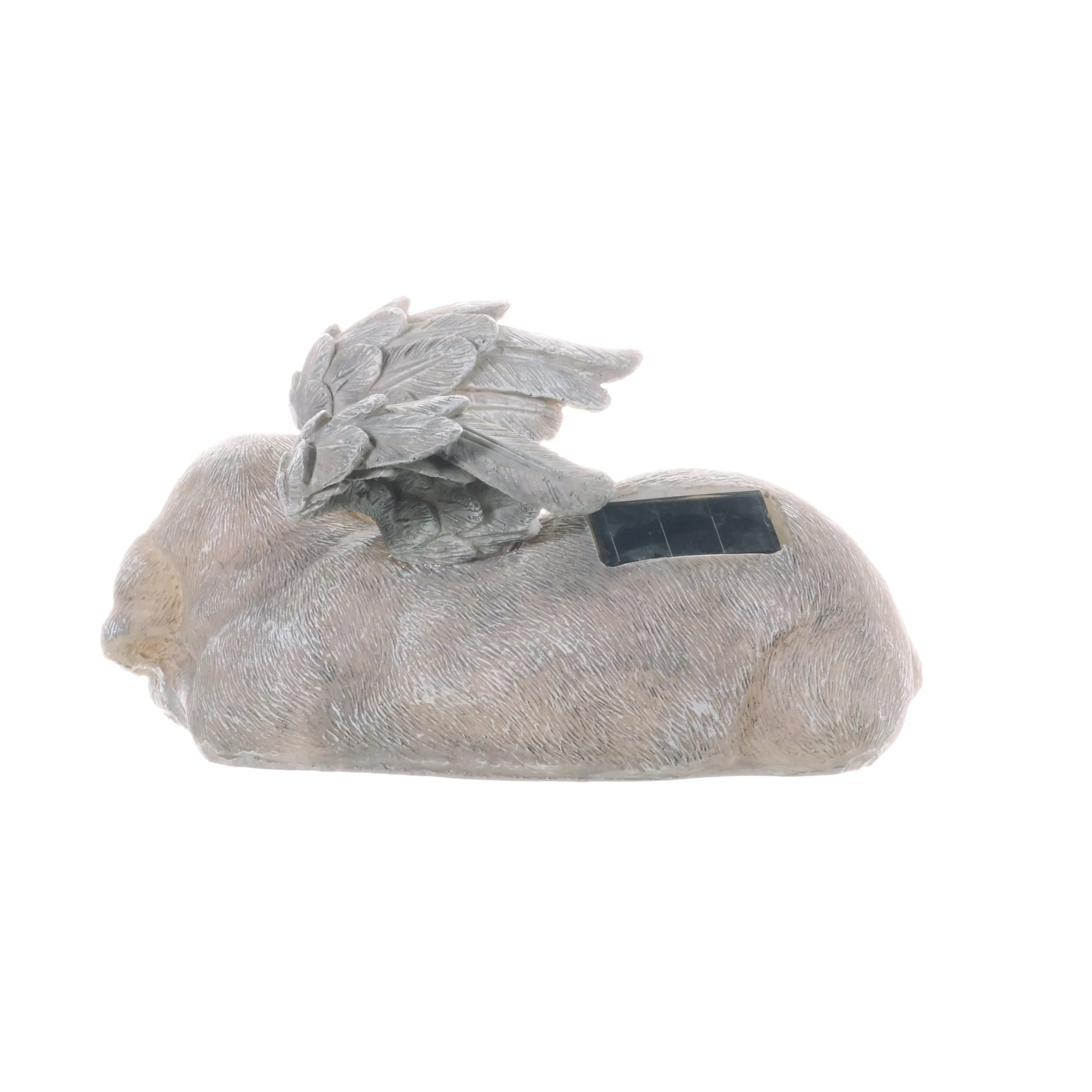 Solar Sleeping Dog Angel Memorial Statue, 12 by 6.5 Inches