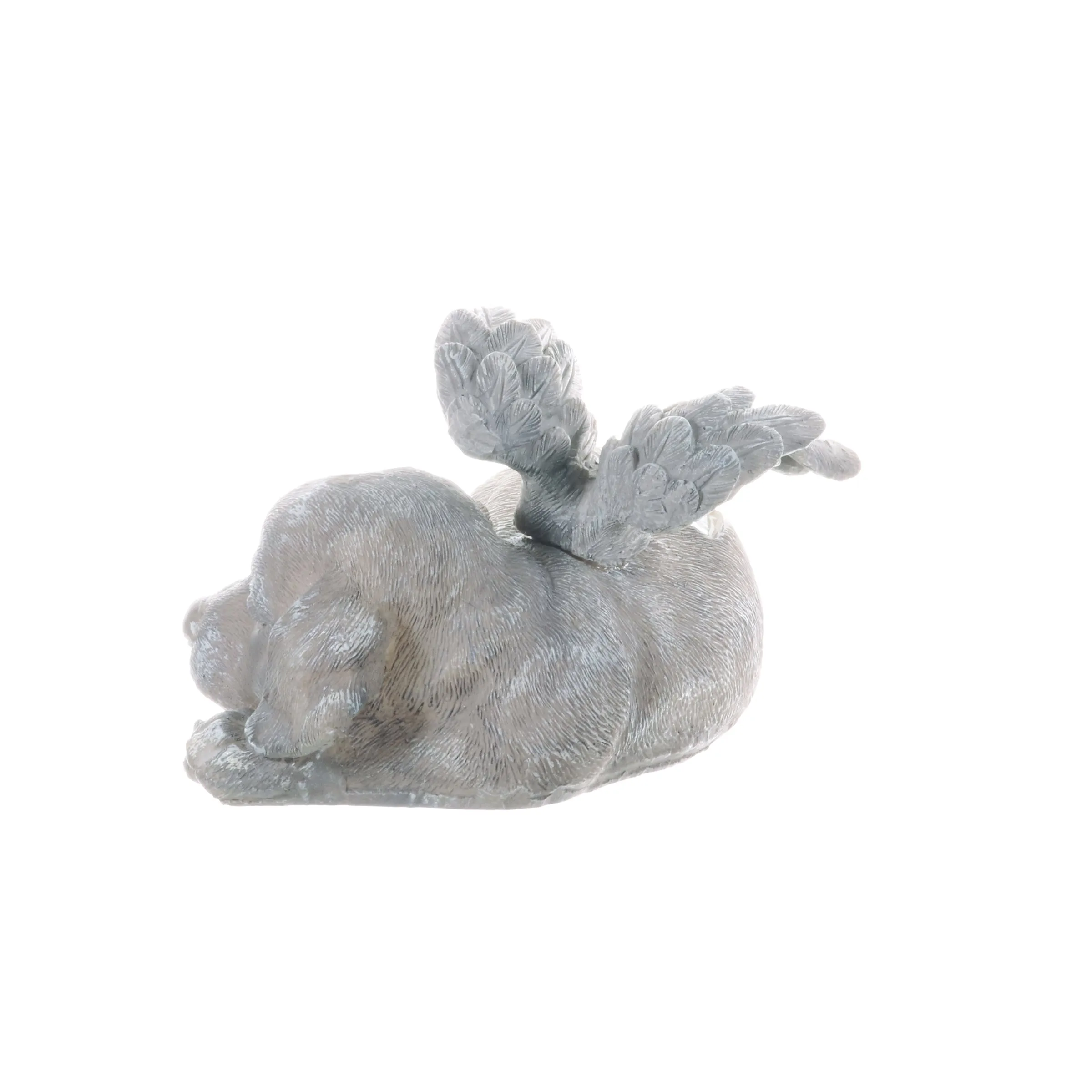 Solar Sleeping Dog Angel Memorial Statue, 12 by 6.5 Inches