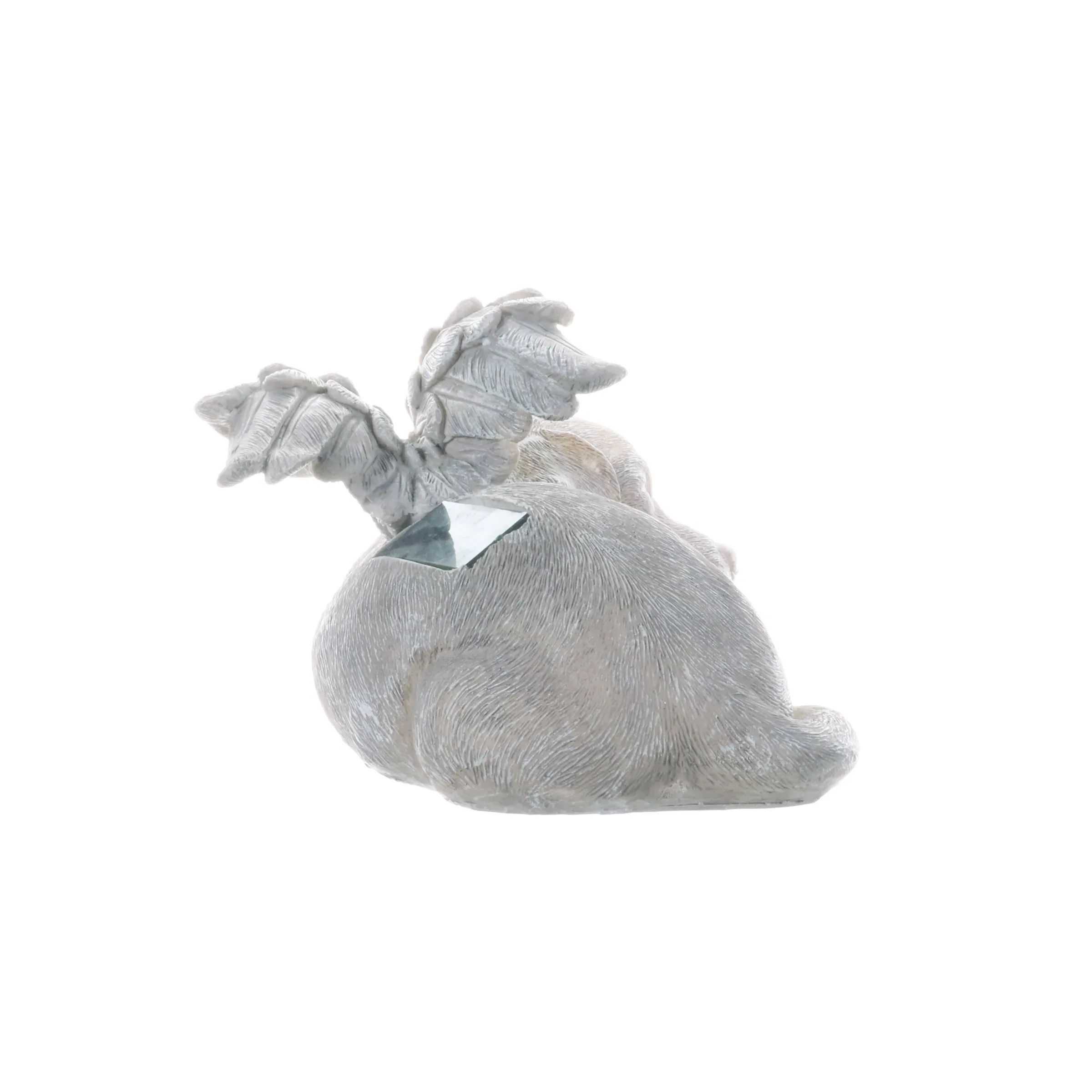 Solar Sleeping Dog Angel Memorial Statue, 12 by 6.5 Inches