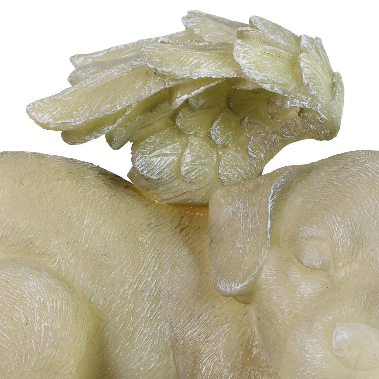 Solar Sleeping Dog Angel Memorial Statue, 12 by 6.5 Inches