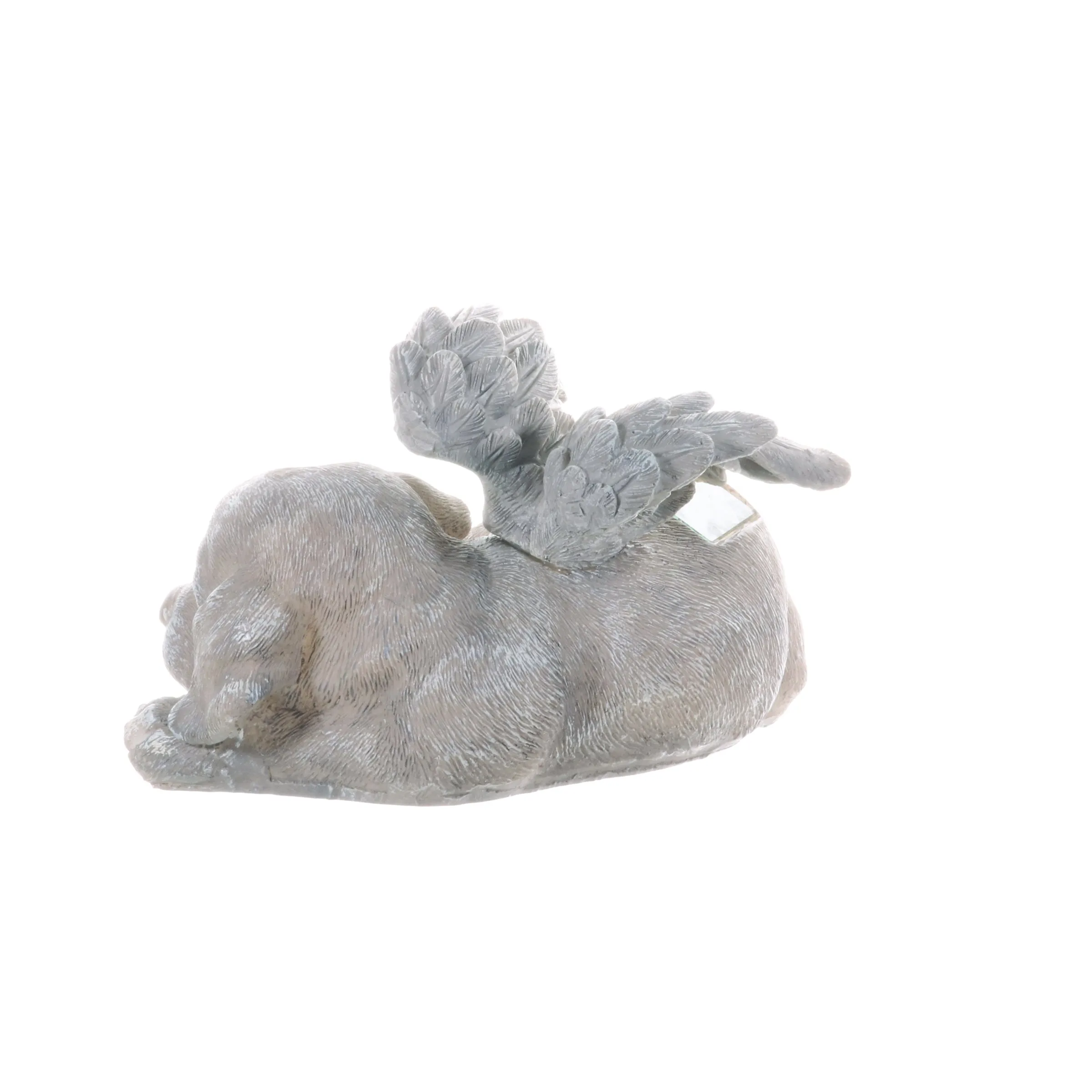 Solar Sleeping Dog Angel Memorial Statue, 12 by 6.5 Inches