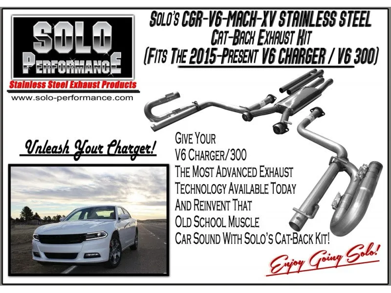 Solo Performance Exhaust Dodge Charger SXT V6 (15-21) Mach XV Catback - 991125SL