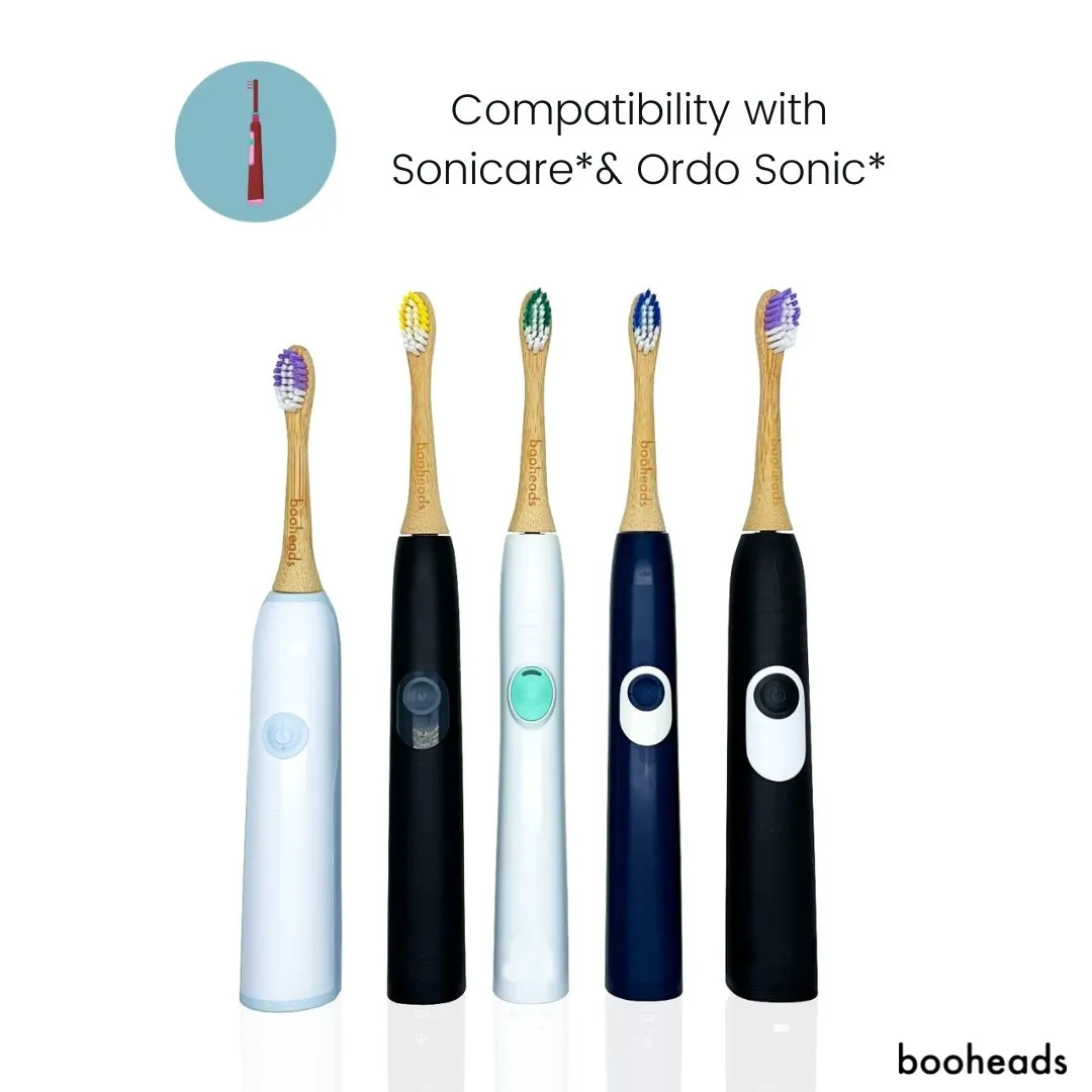 Soniboo - Bamboo Electric Toothbrush Heads Compatible with Sonicare* | Deep Clean 4PK Multi