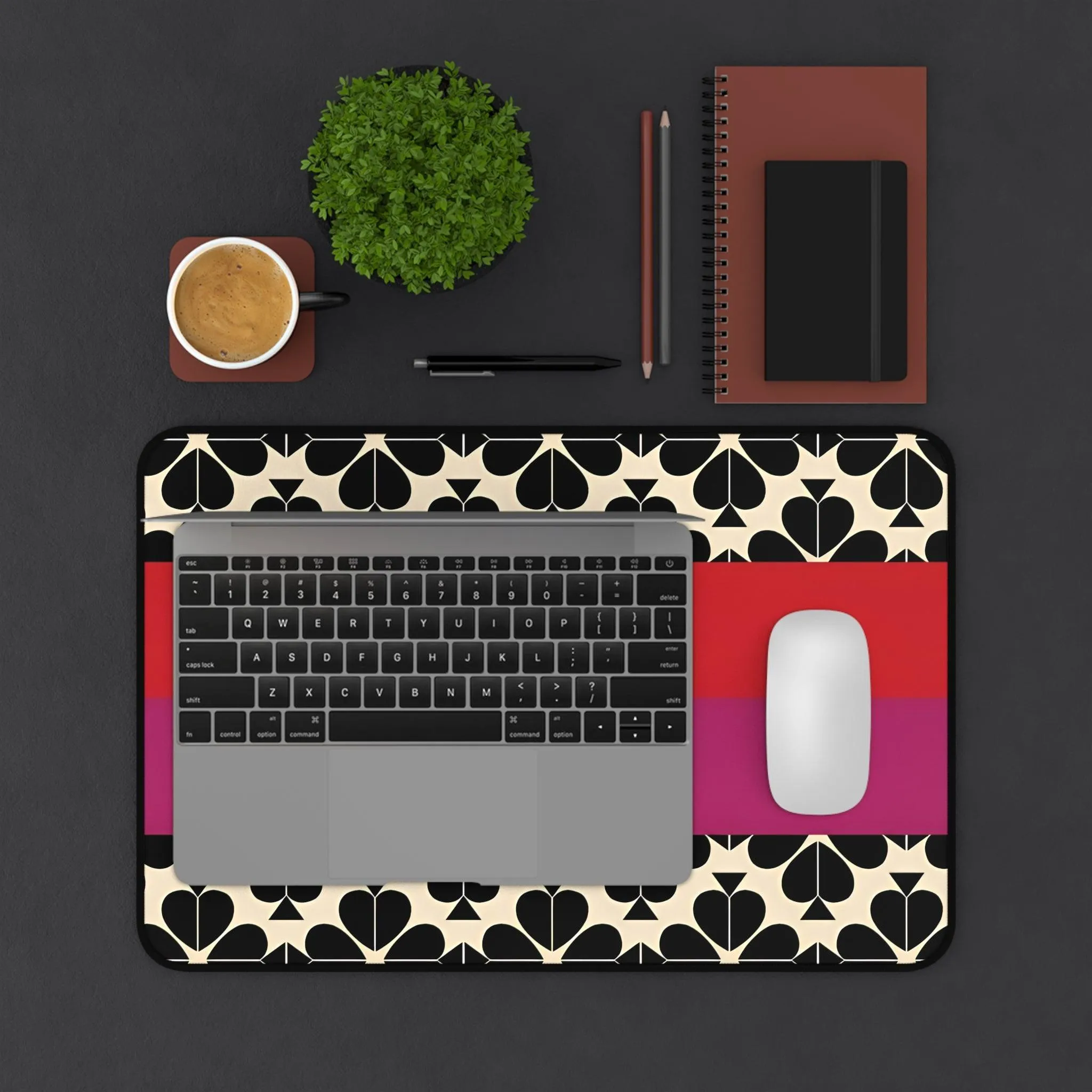 Spade Inspired Dual Tone Desk Mat - Anti Slip Desk Mat