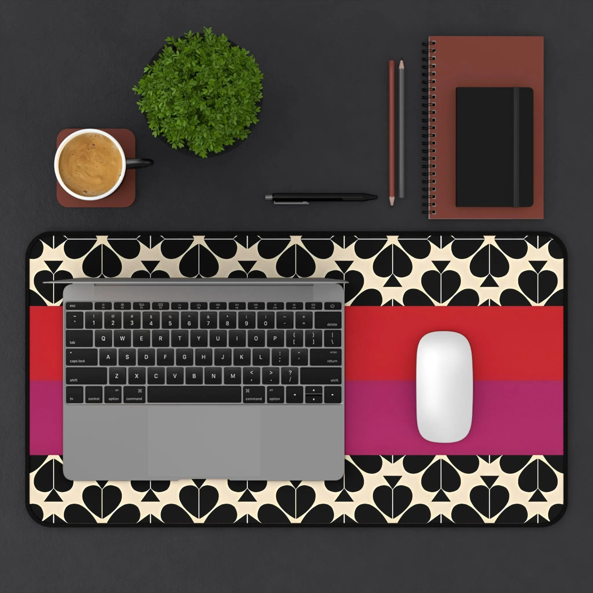 Spade Inspired Dual Tone Desk Mat - Anti Slip Desk Mat