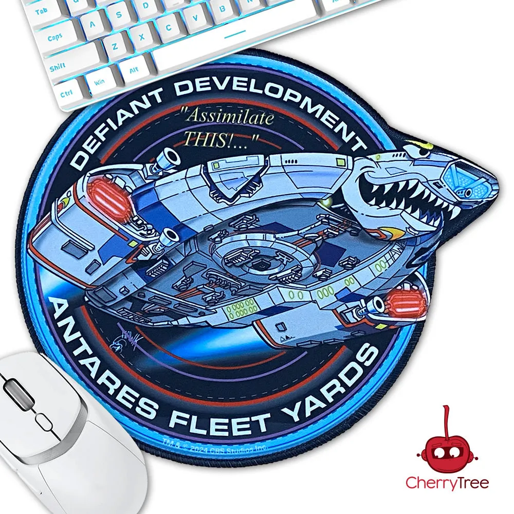 Star Trek DS9 Defiant Badge Round Mouse Pad