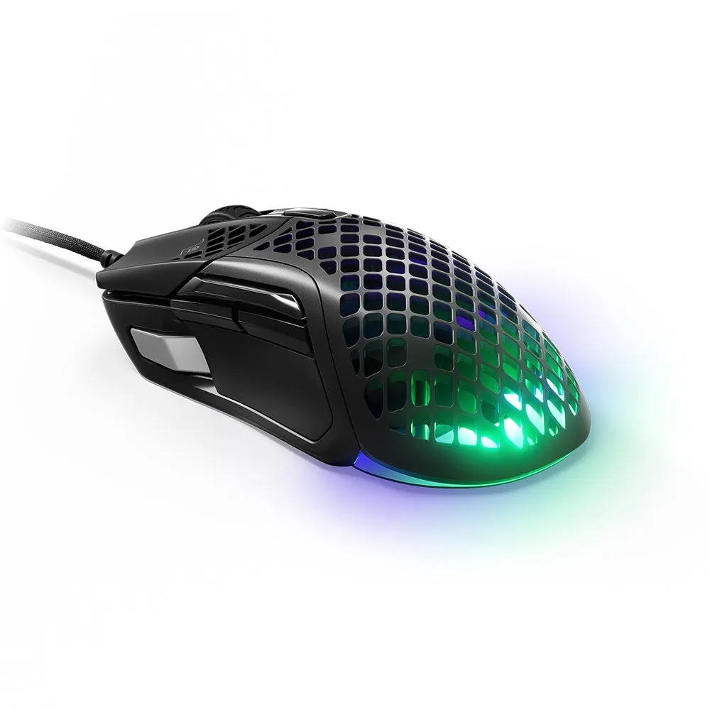 SteelSeries Aerox 5 RGB Ultra Lightweight Multi-Genre 9 Programmable Buttons Gaming Mouse (62401)