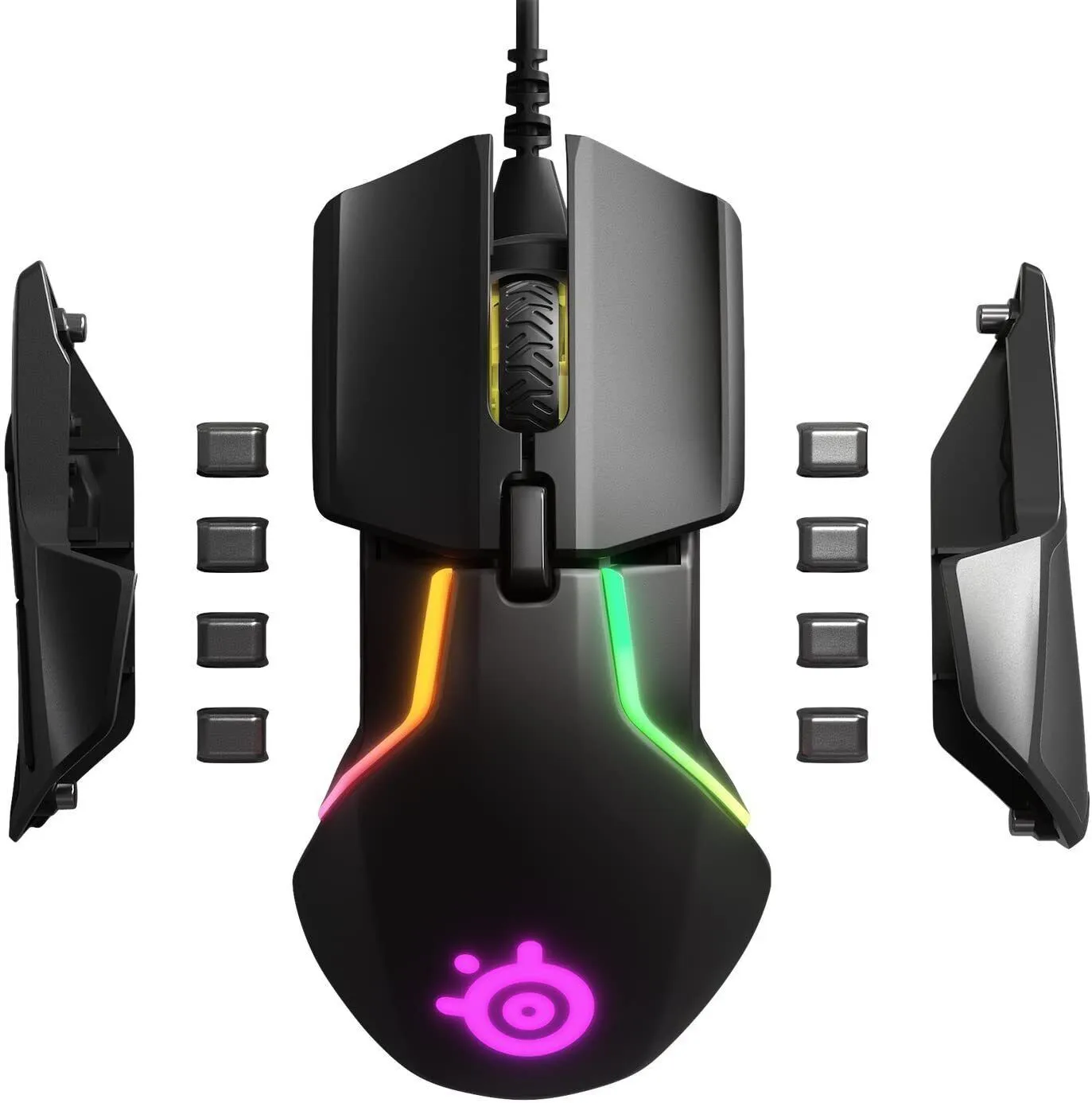 SteelSeries Rival 600 Dual Optical Sensor 7 Button RGB Wired Gaming Mouse, Black