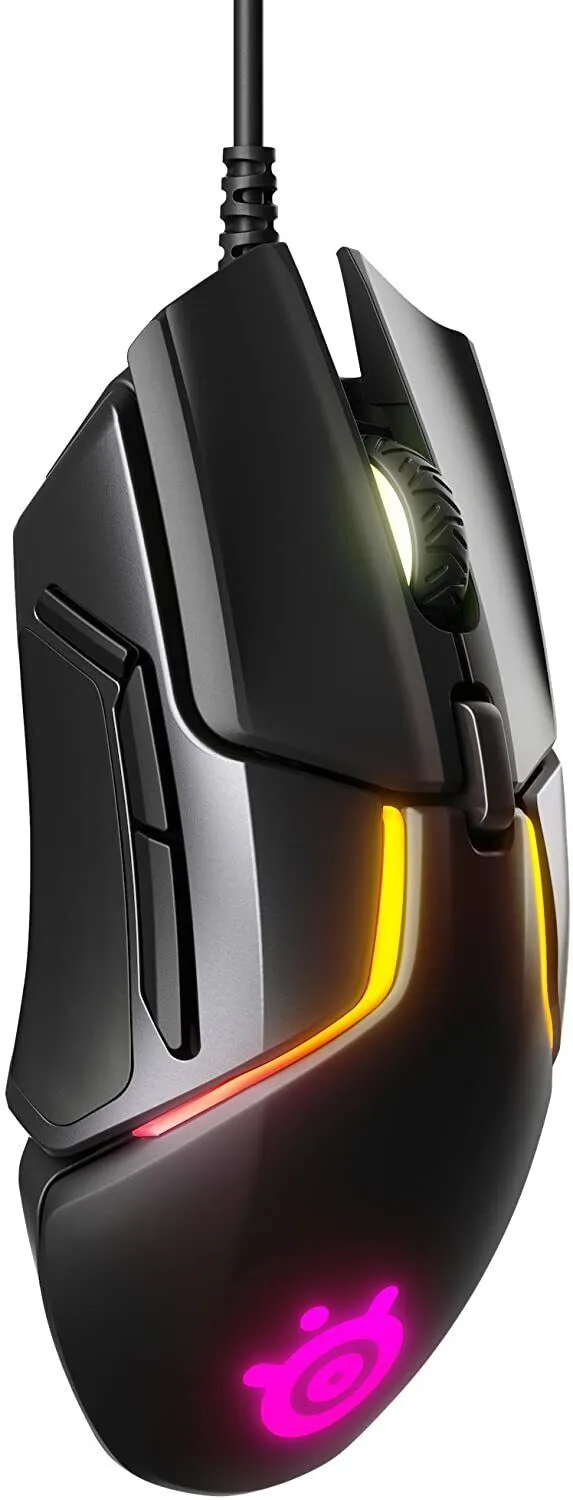 SteelSeries Rival 600 Dual Optical Sensor 7 Button RGB Wired Gaming Mouse, Black