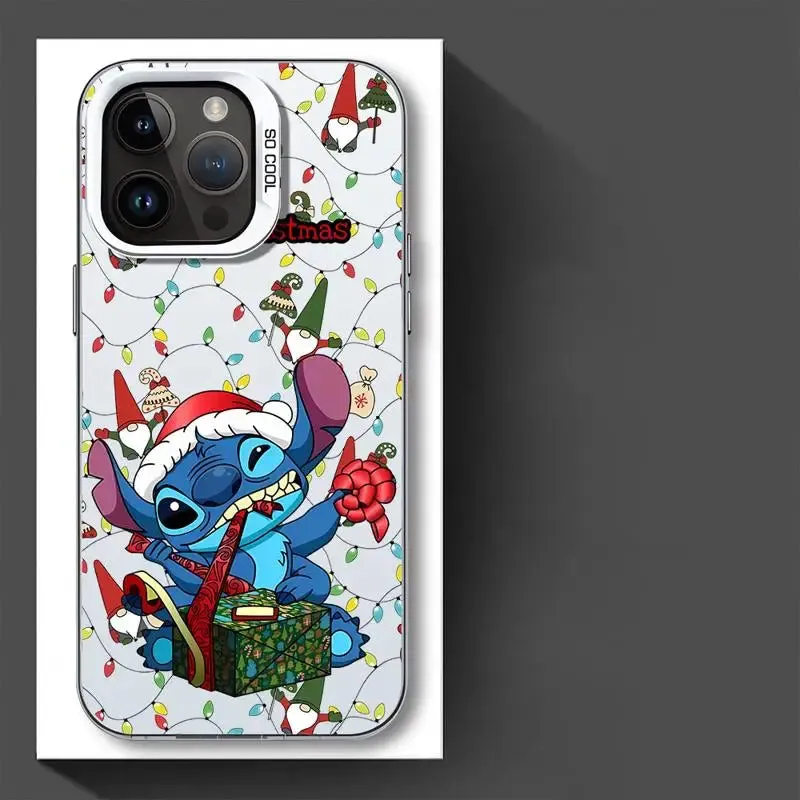 Stitch Christmas iPhone Case - Official Disney Design, Fits iPhone 15-8/Plus/XS MAX, Matte Finish