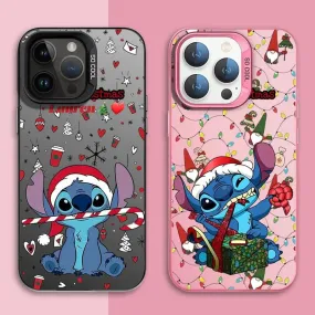 Stitch Christmas iPhone Case - Official Disney Design, Fits iPhone 15-8/Plus/XS MAX, Matte Finish