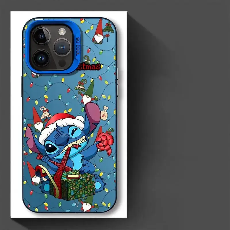 Stitch Christmas iPhone Case - Official Disney Design, Fits iPhone 15-8/Plus/XS MAX, Matte Finish