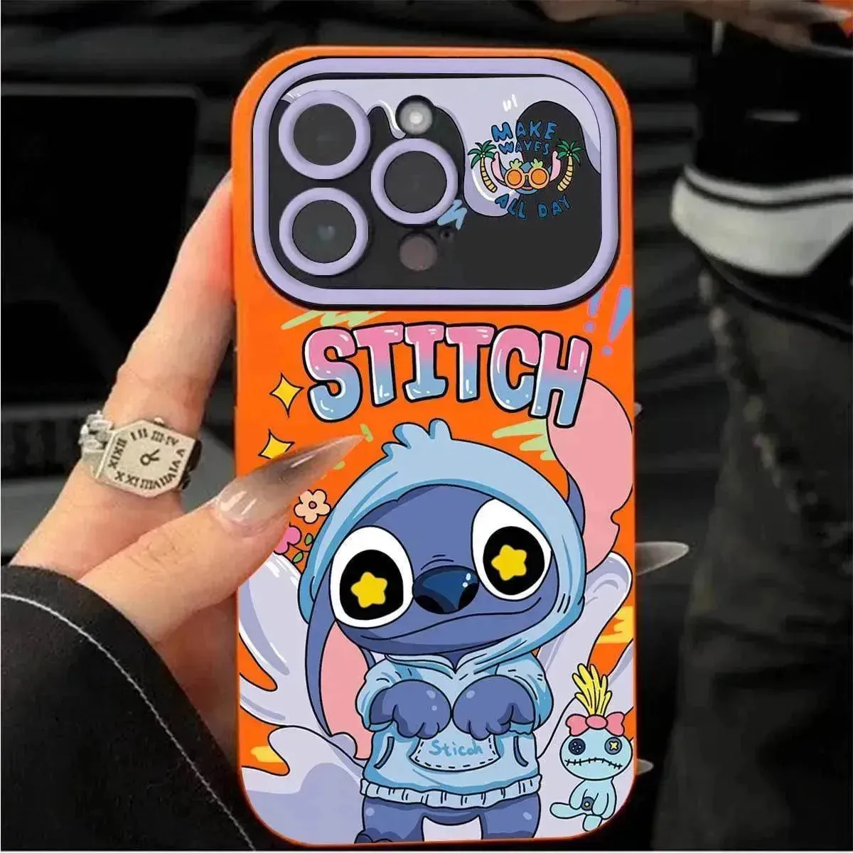 Stitch Hoodie Phone Case (For iPhones)