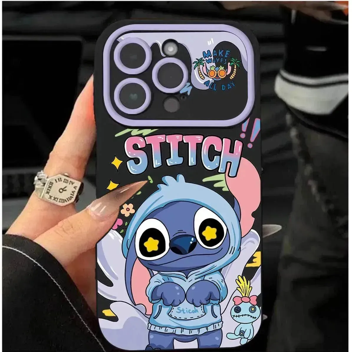 Stitch Hoodie Phone Case (For iPhones)