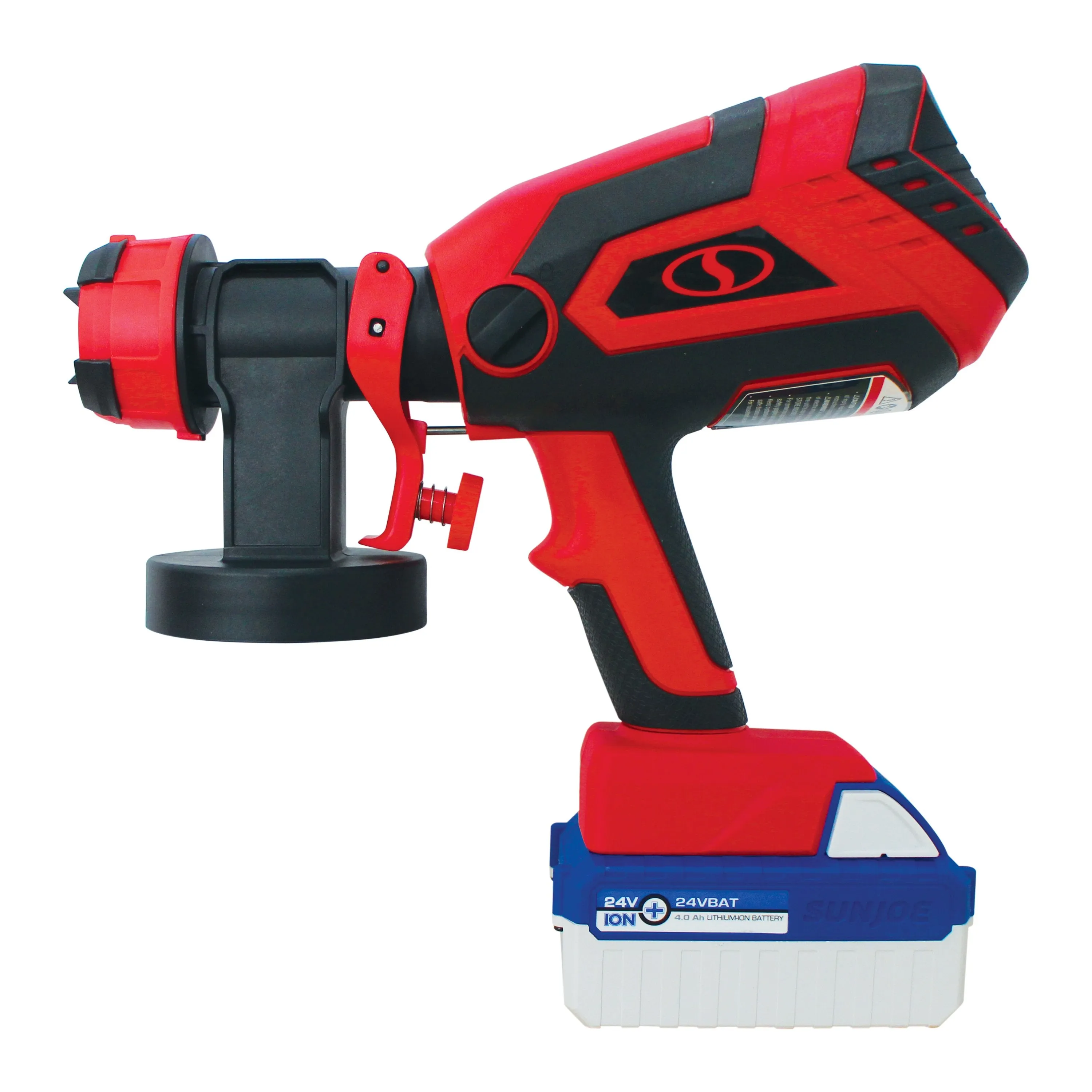 Sun Joe 24V-PS1 24-Volt iON  Cordless HVLP Handheld Paint Sprayer Kit | W/ 4.0-Ah Battery, Charger, and Accessories