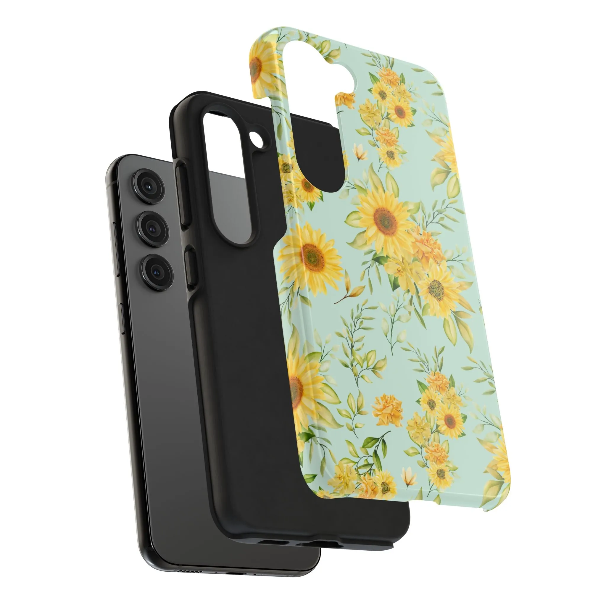 Sunflower Iphone 16 15 14 13 12 Pro Tough Case, Floral Flowers Cute Aesthetic Iphone Mini SE 11 8 Plus X XR XS Max Phone Cover Gift