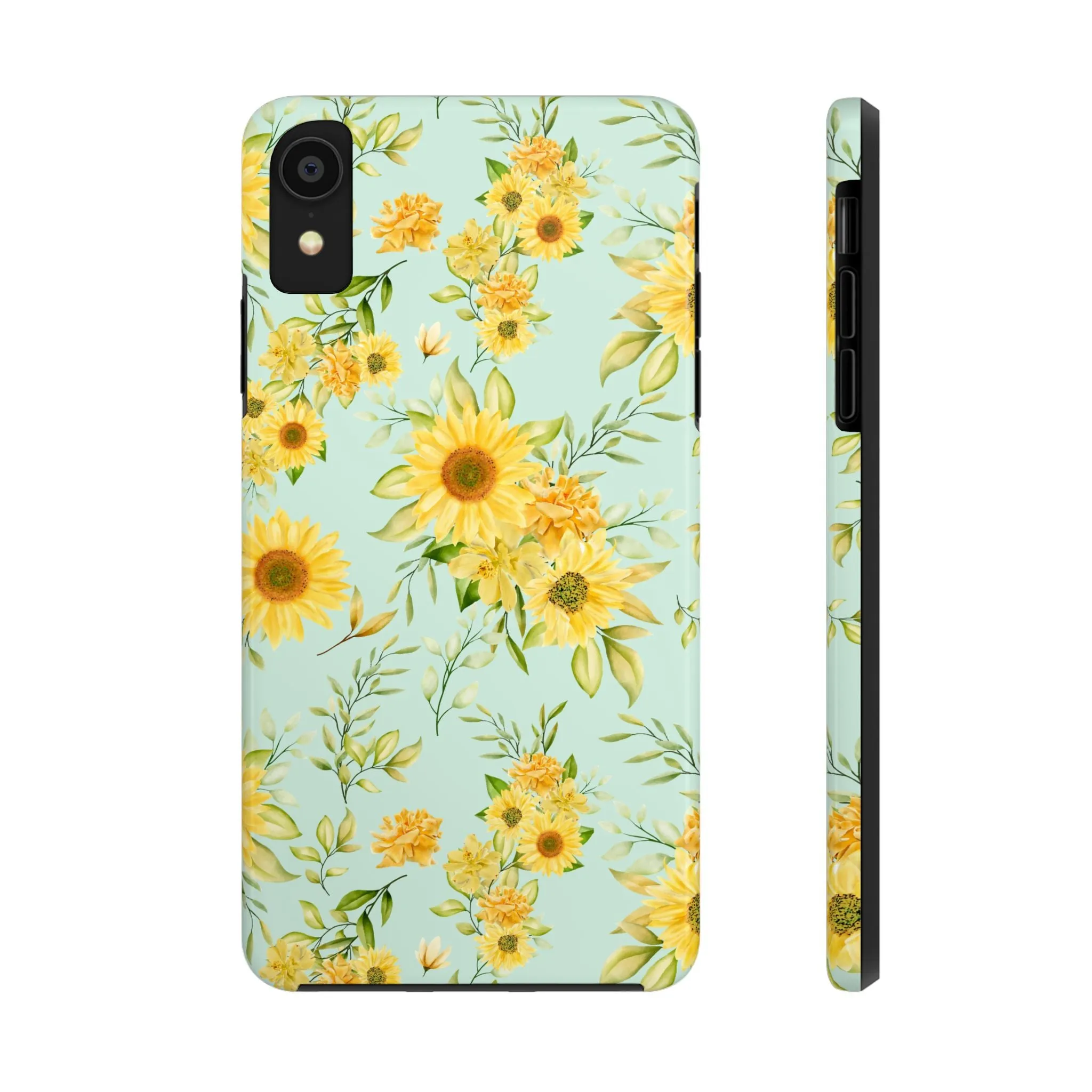 Sunflower Iphone 16 15 14 13 12 Pro Tough Case, Floral Flowers Cute Aesthetic Iphone Mini SE 11 8 Plus X XR XS Max Phone Cover Gift