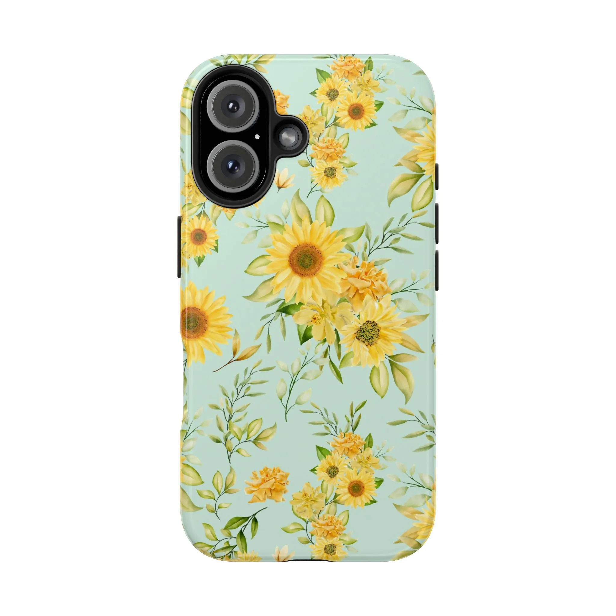 Sunflower Iphone 16 15 14 13 12 Pro Tough Case, Floral Flowers Cute Aesthetic Iphone Mini SE 11 8 Plus X XR XS Max Phone Cover Gift