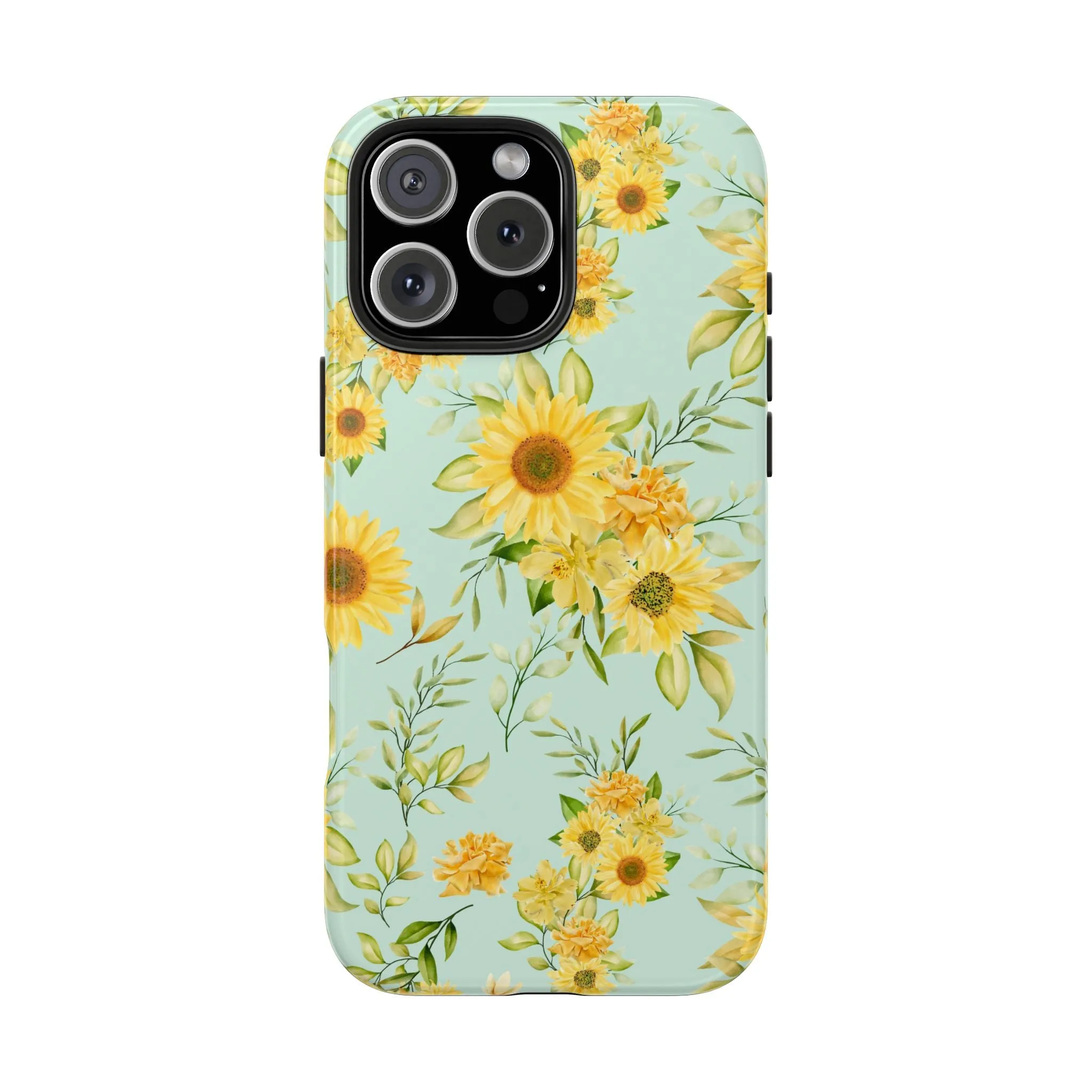 Sunflower Iphone 16 15 14 13 12 Pro Tough Case, Floral Flowers Cute Aesthetic Iphone Mini SE 11 8 Plus X XR XS Max Phone Cover Gift