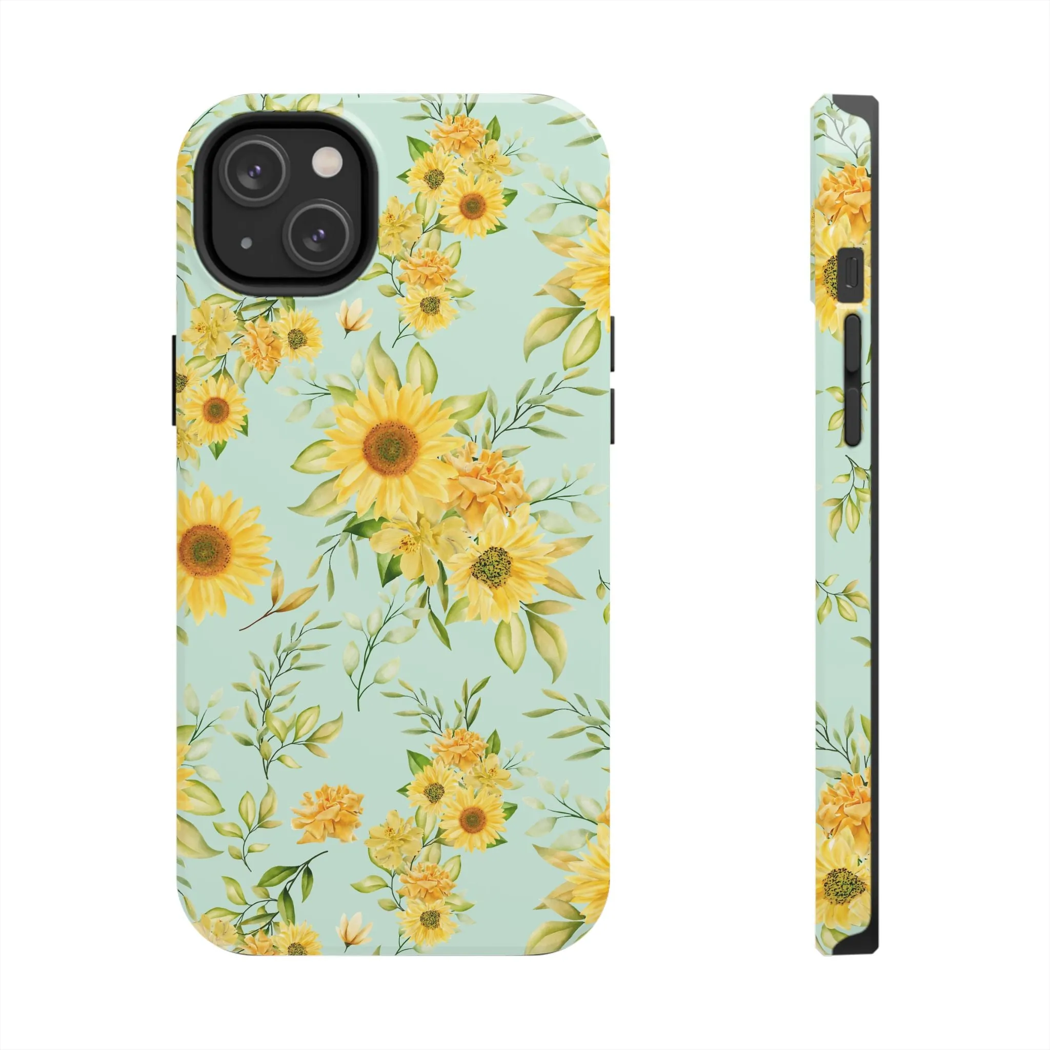 Sunflower Iphone 16 15 14 13 12 Pro Tough Case, Floral Flowers Cute Aesthetic Iphone Mini SE 11 8 Plus X XR XS Max Phone Cover Gift