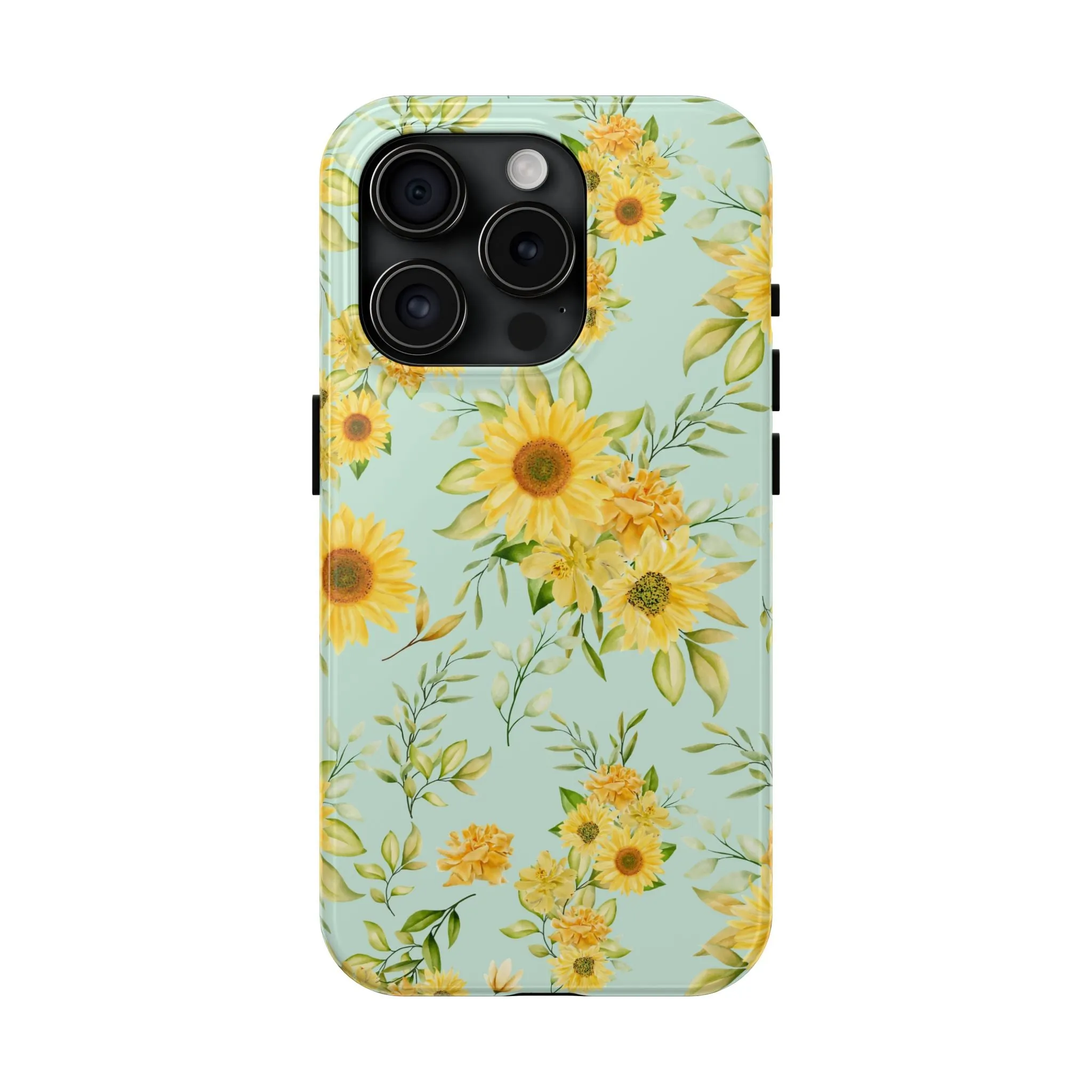 Sunflower Iphone 16 15 14 13 12 Pro Tough Case, Floral Flowers Cute Aesthetic Iphone Mini SE 11 8 Plus X XR XS Max Phone Cover Gift