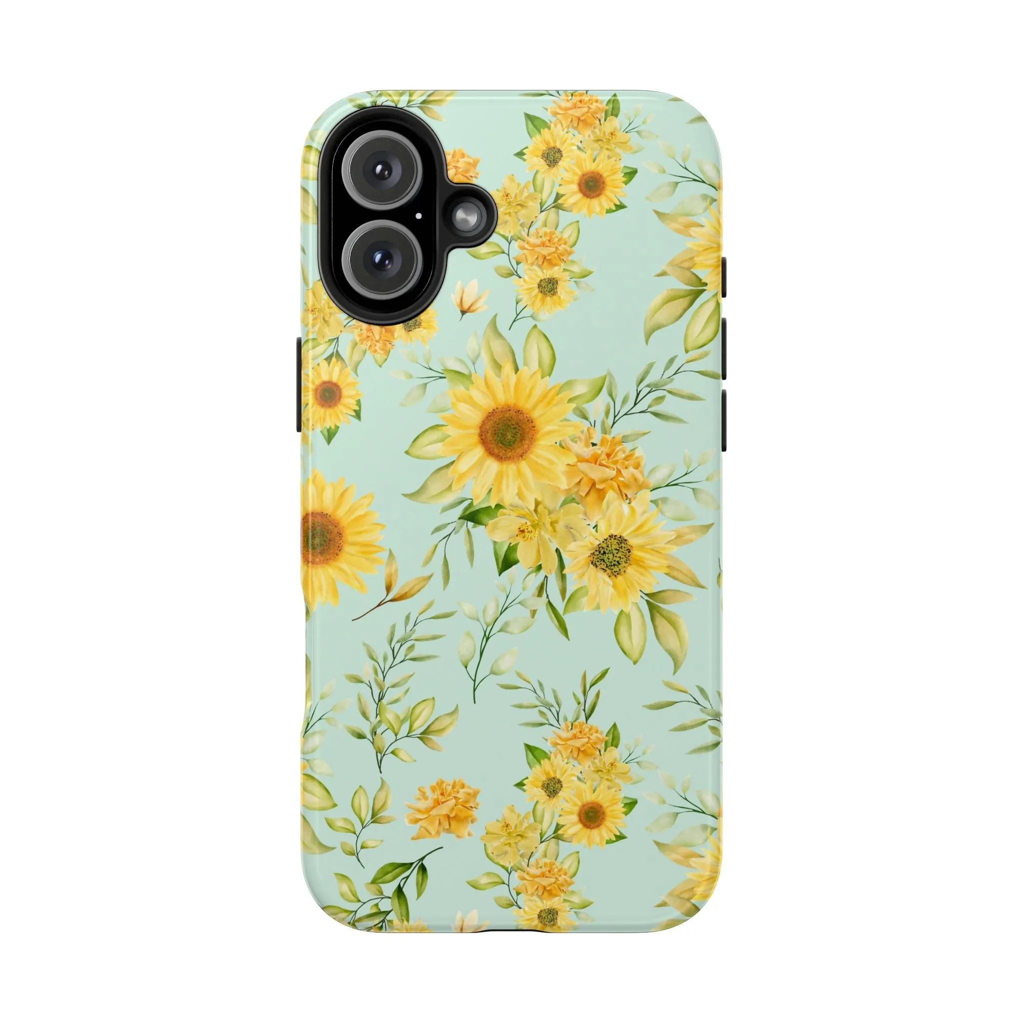 Sunflower Iphone 16 15 14 13 12 Pro Tough Case, Floral Flowers Cute Aesthetic Iphone Mini SE 11 8 Plus X XR XS Max Phone Cover Gift