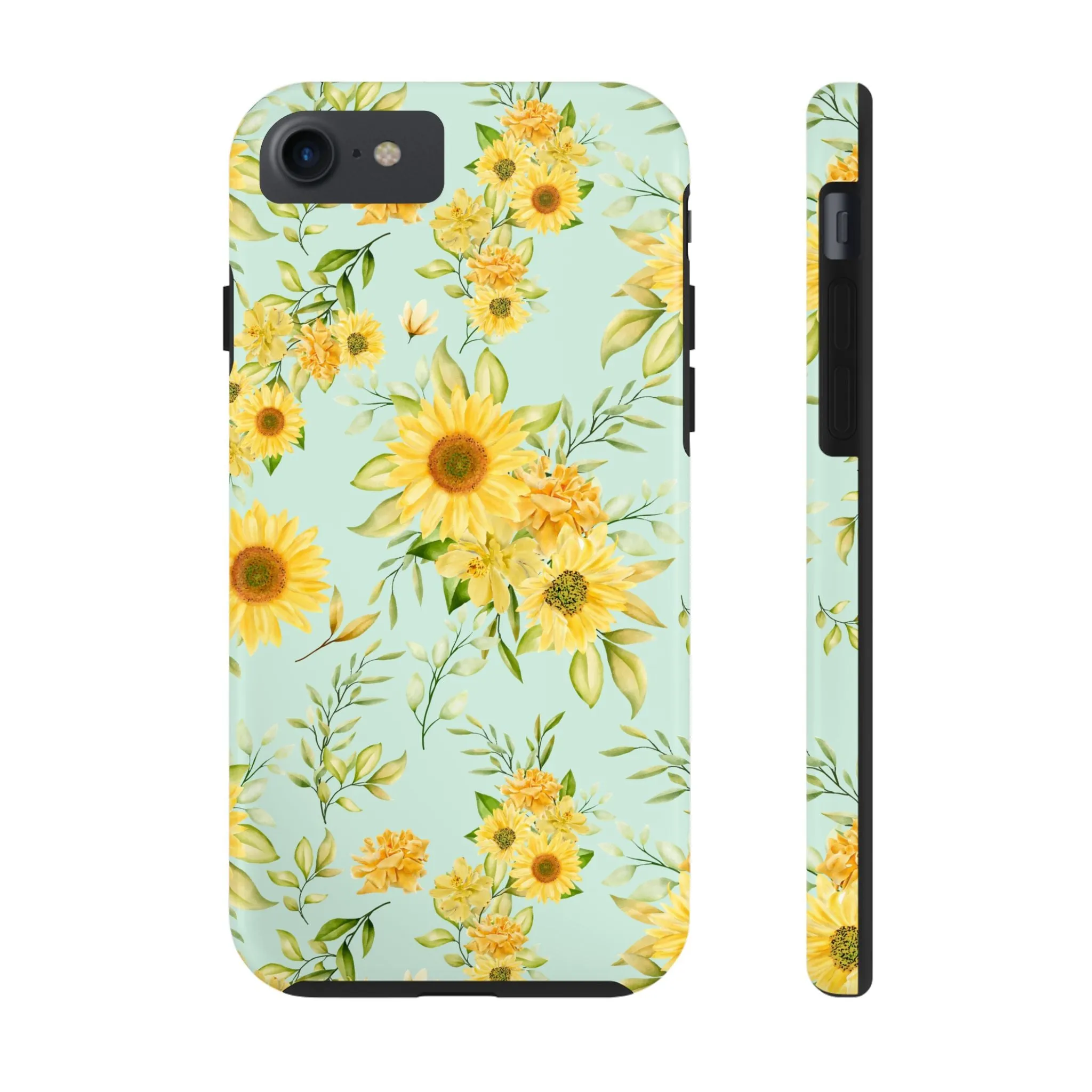 Sunflower Iphone 16 15 14 13 12 Pro Tough Case, Floral Flowers Cute Aesthetic Iphone Mini SE 11 8 Plus X XR XS Max Phone Cover Gift