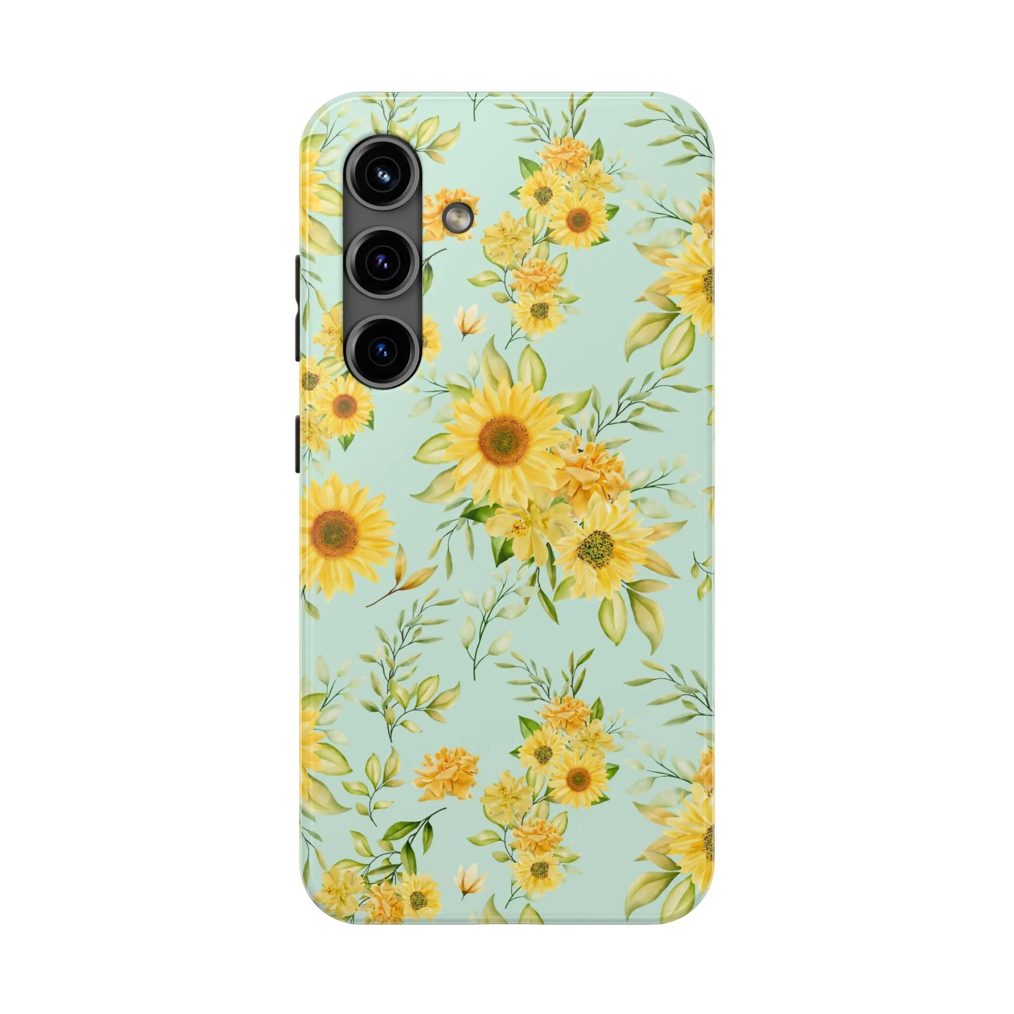 Sunflower Iphone 16 15 14 13 12 Pro Tough Case, Floral Flowers Cute Aesthetic Iphone Mini SE 11 8 Plus X XR XS Max Phone Cover Gift